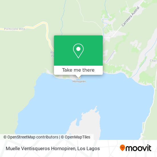 Mapa de Muelle Ventisqueros Hornopiren