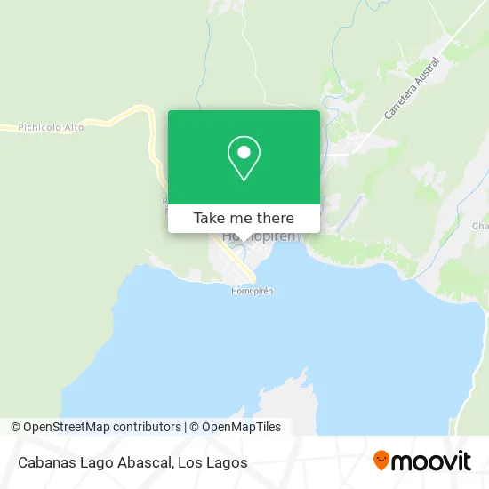 Cabanas Lago Abascal map