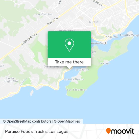 Mapa de Paraiso Foods Trucks
