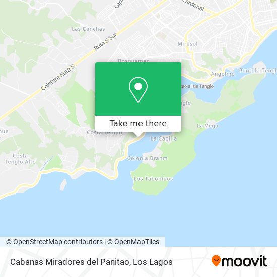 Cabanas Miradores del Panitao map
