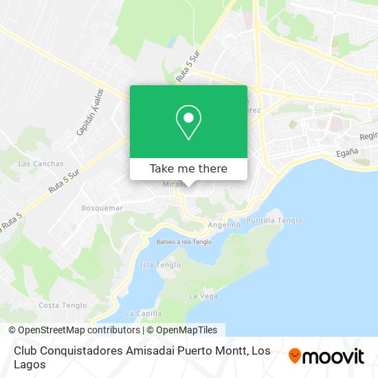 Club Conquistadores Amisadai Puerto Montt map