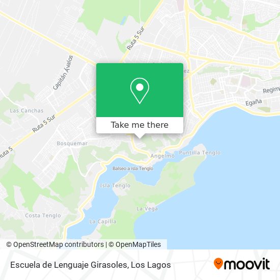 Mapa de Escuela de Lenguaje Girasoles