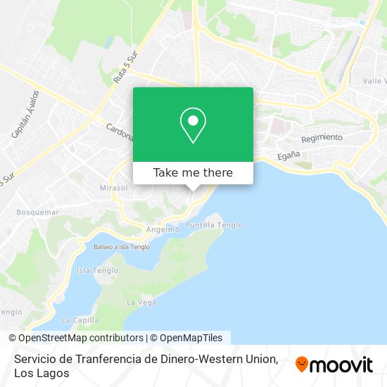 Servicio de Tranferencia de Dinero-Western Union map