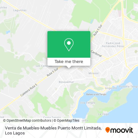 Venta de Muebles-Muebles Puerto Montt Limitada map