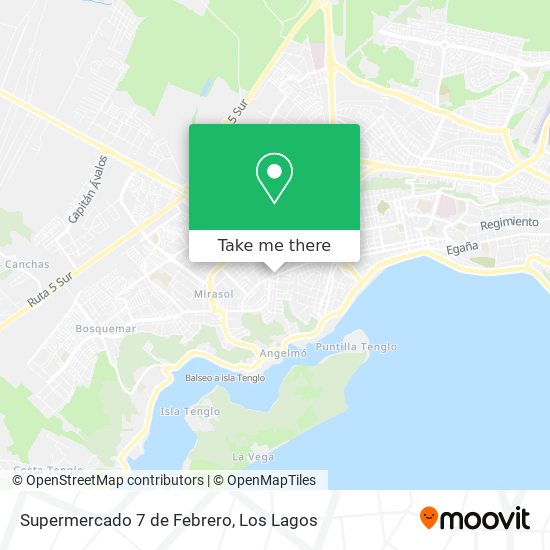 Supermercado 7 de Febrero map