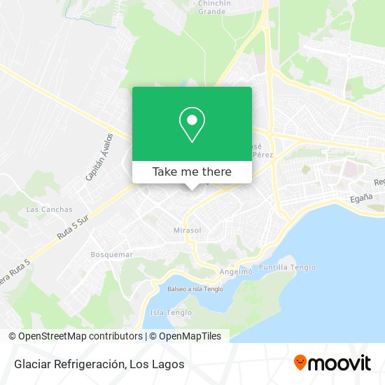 Mapa de Glaciar Refrigeración