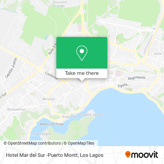 Mapa de Hotel Mar del Sur -Puerto Montt