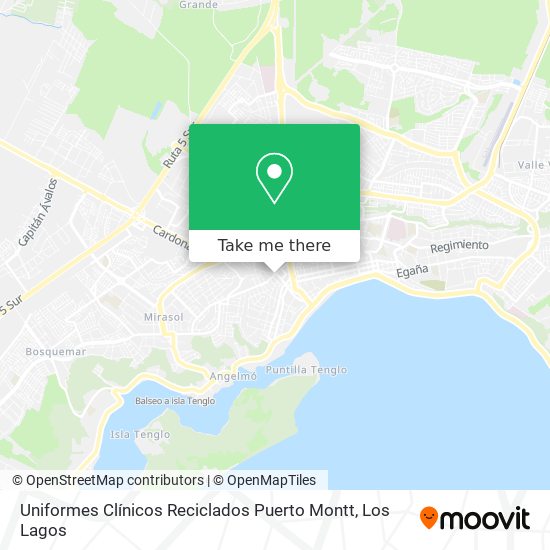 Mapa de Uniformes Clínicos Reciclados Puerto Montt