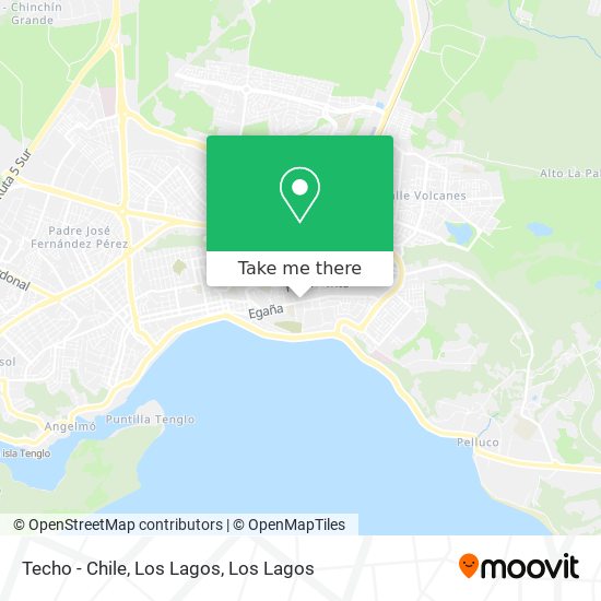Techo - Chile, Los Lagos map