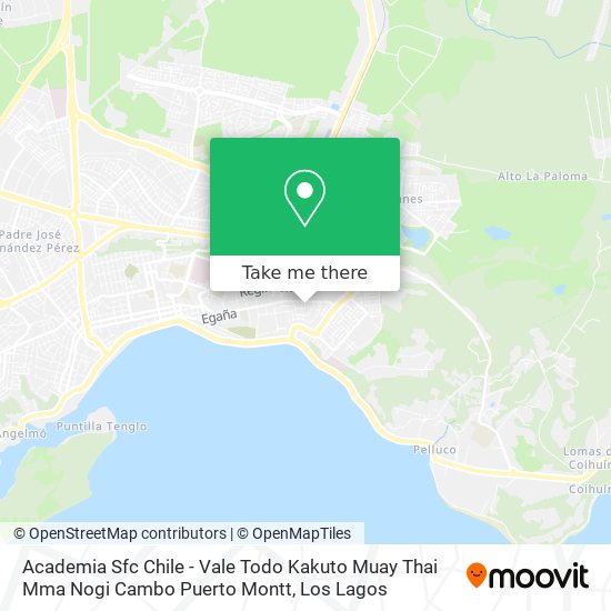 Academia Sfc Chile - Vale Todo Kakuto Muay Thai Mma Nogi Cambo Puerto Montt map