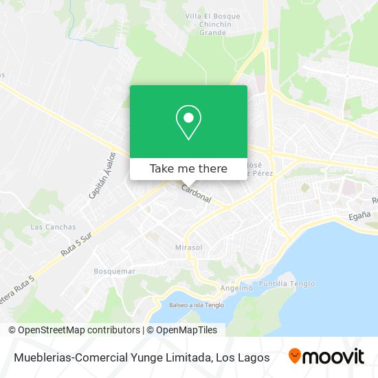 Mueblerias-Comercial Yunge Limitada map