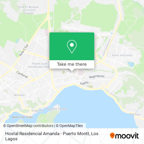 Hostal Residencial Amanda - Puerto Montt map