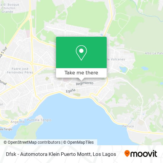 Mapa de Dfsk - Automotora Klein Puerto Montt