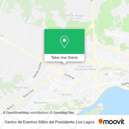 Centro de Eventos Sillón del Presidente map