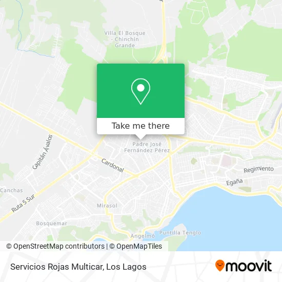 Servicios Rojas Multicar map