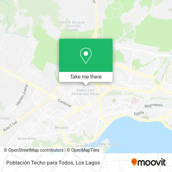 Población Techo para Todos map