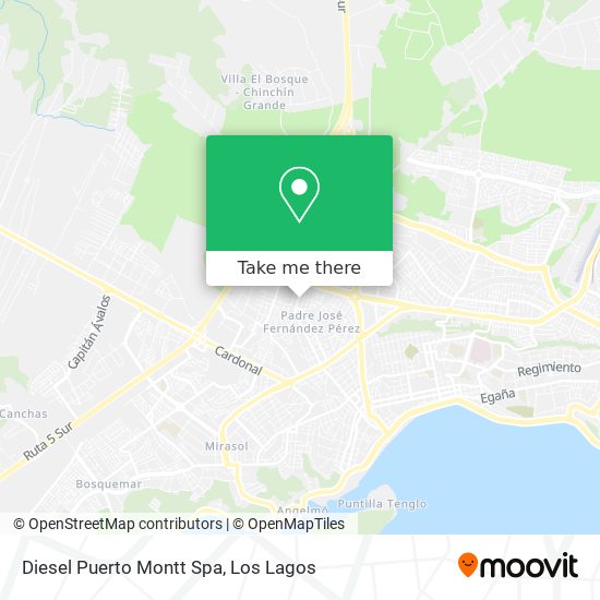 Mapa de Diesel Puerto Montt Spa