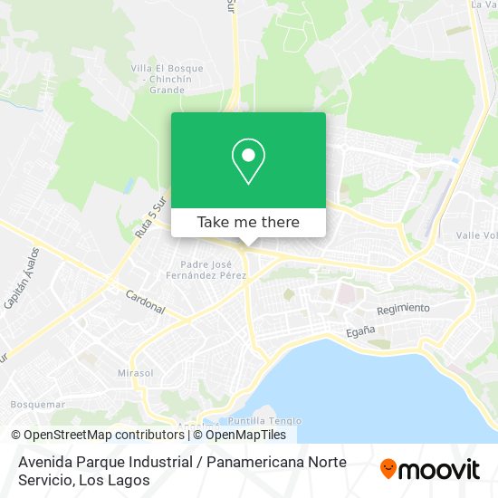 Avenida Parque Industrial / Panamericana Norte Servicio map