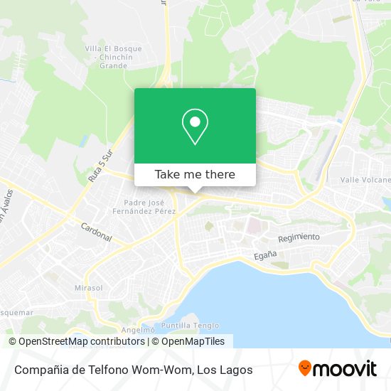 Mapa de Compañia de Telfono Wom-Wom