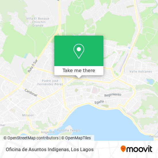 Oficina de Asuntos Indígenas map