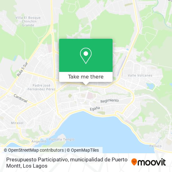 Presupuesto Participativo, municipalidad de Puerto Montt map