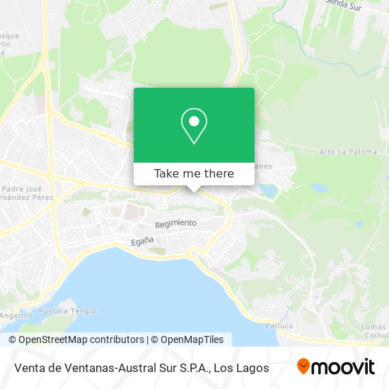 Venta de Ventanas-Austral Sur S.P.A. map