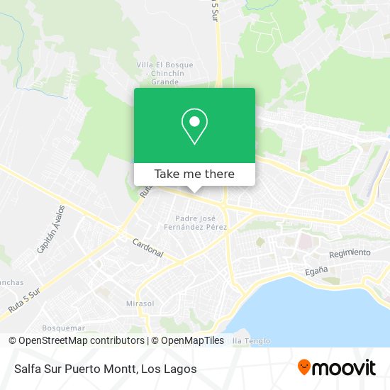 Mapa de Salfa Sur Puerto Montt