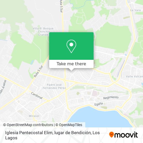 Mapa de Iglesia Pentecostal Elim, lugar de Bendición
