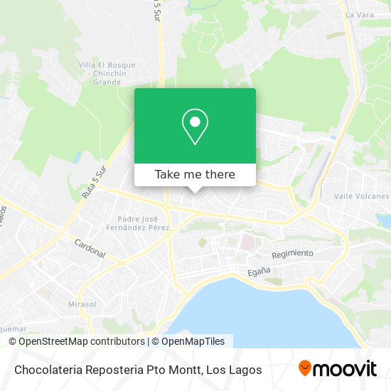 Mapa de Chocolateria Reposteria Pto Montt
