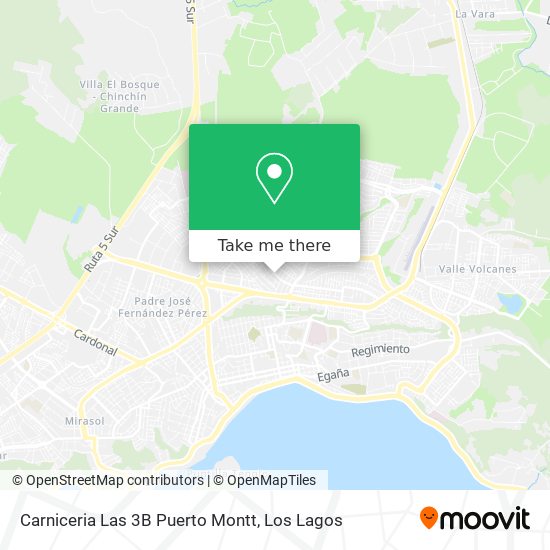 Carniceria Las 3B Puerto Montt map