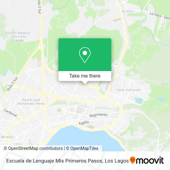 Mapa de Escuela de Lenguaje Mis Primeros Pasos