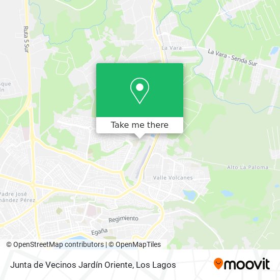 Junta de Vecinos Jardín Oriente map