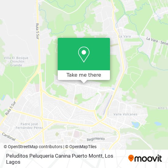 Mapa de Peluditos Peluquería Canina Puerto Montt