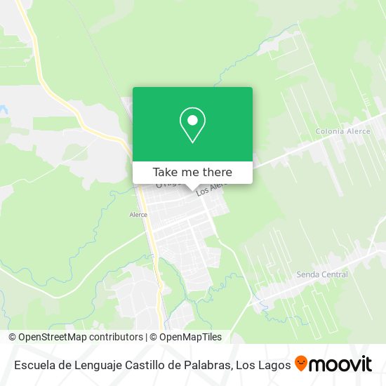 Mapa de Escuela de Lenguaje Castillo de Palabras
