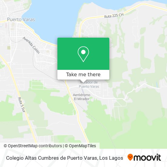 Mapa de Colegio Altas Cumbres de Puerto Varas