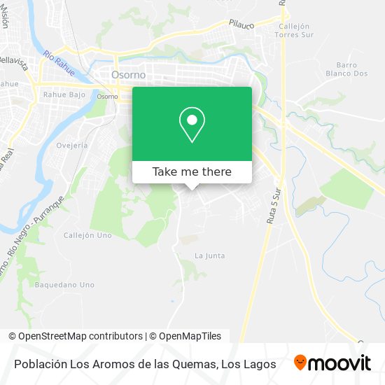 Población Los Aromos de las Quemas map