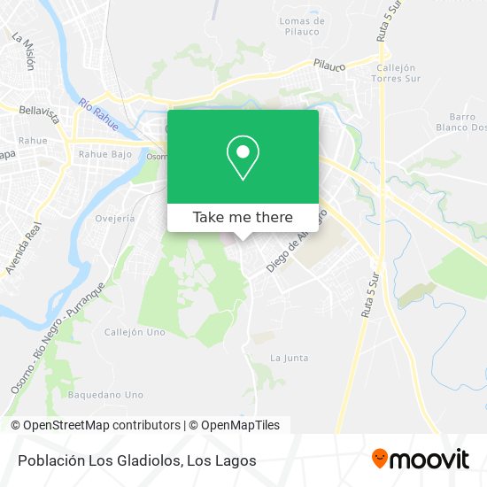 Población Los Gladiolos map