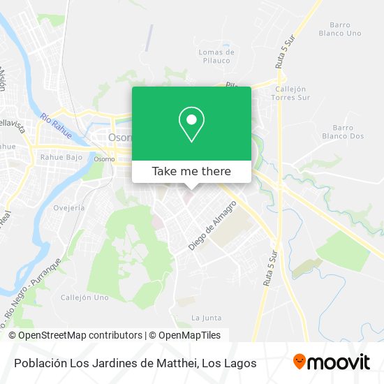 Población Los Jardines de Matthei map