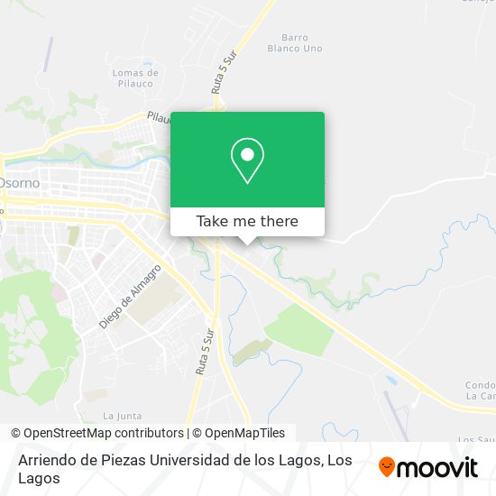 Mapa de Arriendo de Piezas Universidad de los Lagos