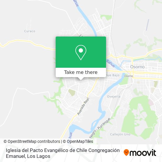 Mapa de Iglesia del Pacto Evangélico de Chile Congregación Emanuel