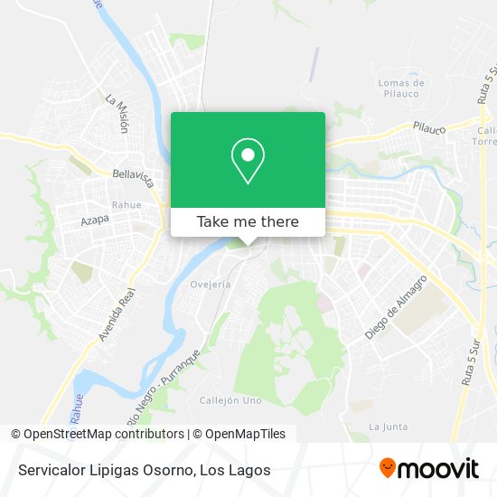 Servicalor Lipigas Osorno map