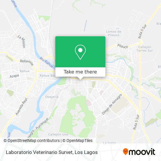 Mapa de Laboratorio Veterinario Survet
