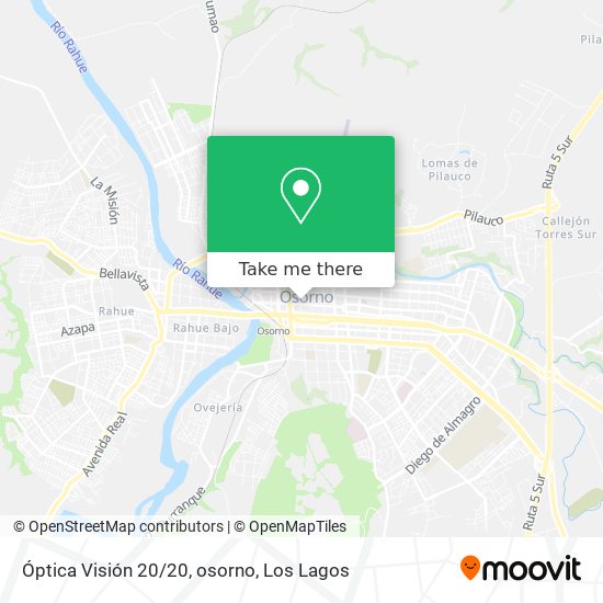 Óptica Visión 20/20, osorno map