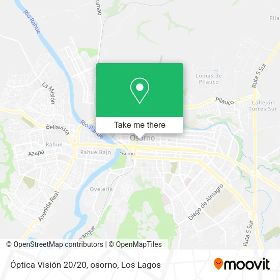 Óptica Visión 20/20, osorno map