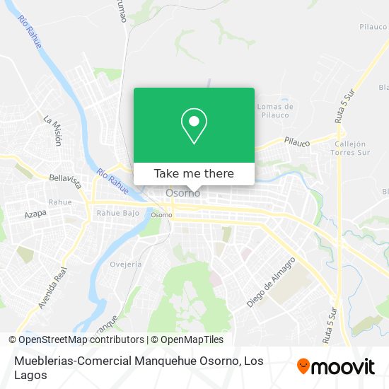 Mueblerias-Comercial Manquehue Osorno map