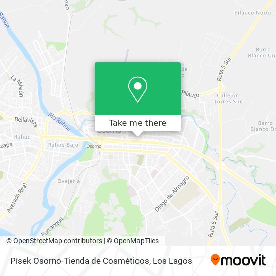 Mapa de Písek Osorno-Tienda de Cosméticos