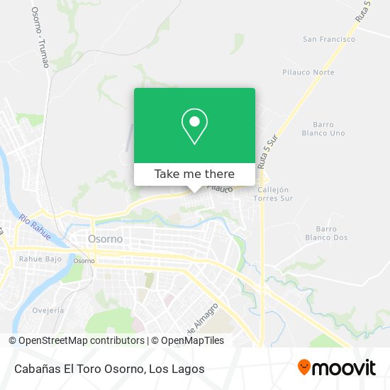 Mapa de Cabañas El Toro Osorno