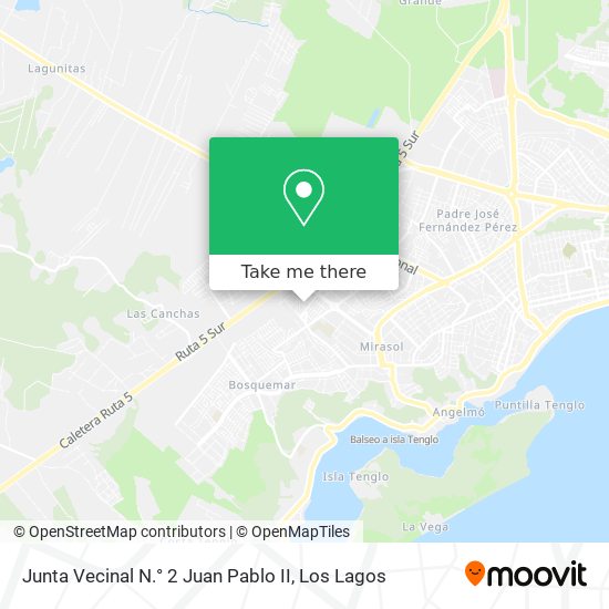 Junta Vecinal N.° 2 Juan Pablo II map