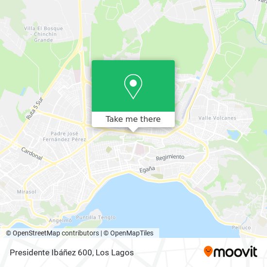 Mapa de Presidente Ibáñez 600