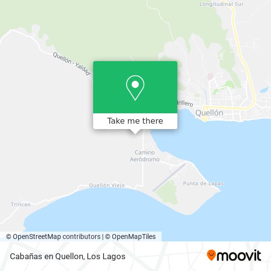 Cabañas en Quellon map